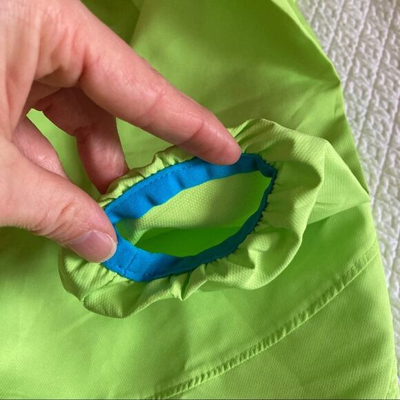 Champion Neon Windbreaker Jacket Green / Blue Size Small - Picture 7 of 11